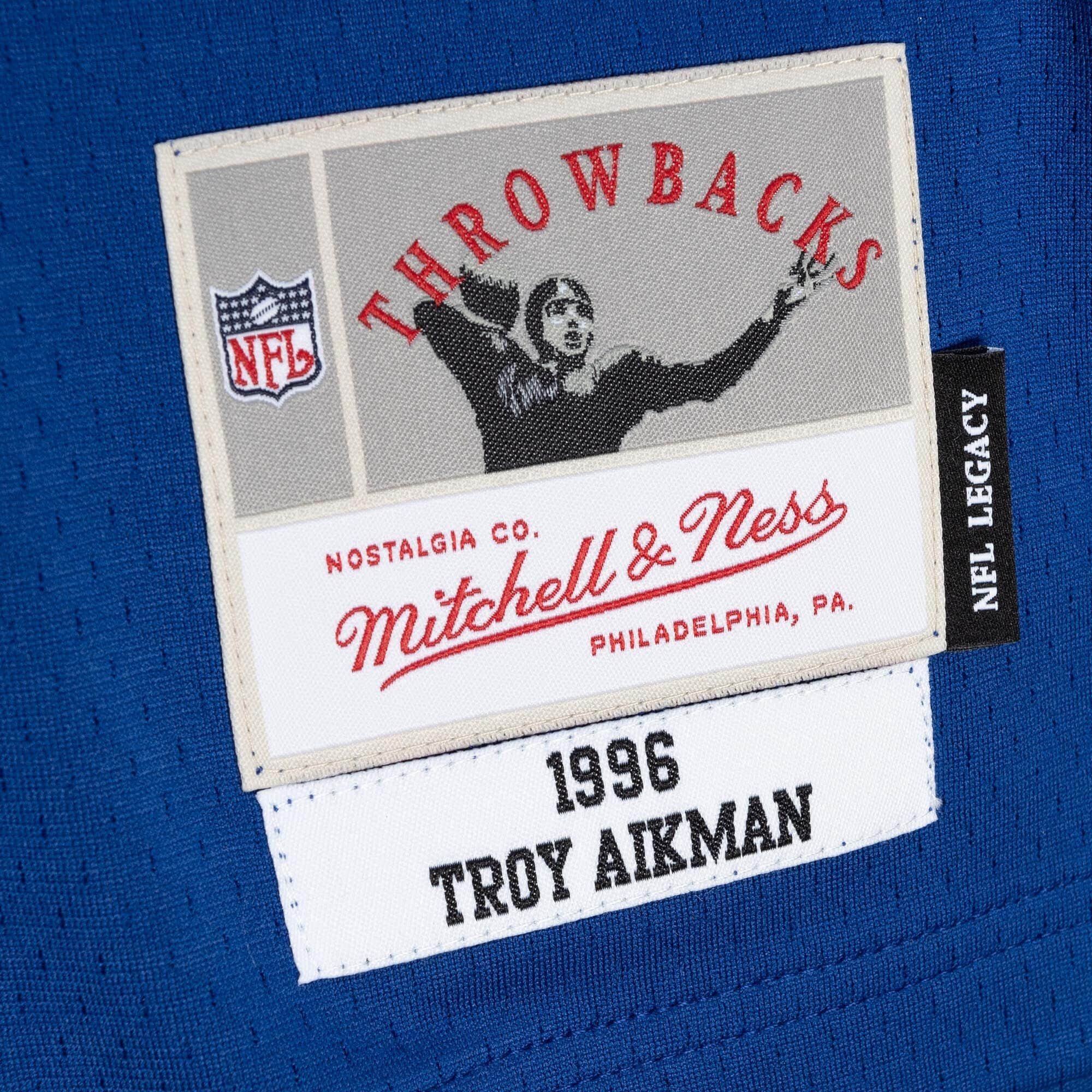 Jersey Mitchell & Ness Troy Aikman Azul Cowboys